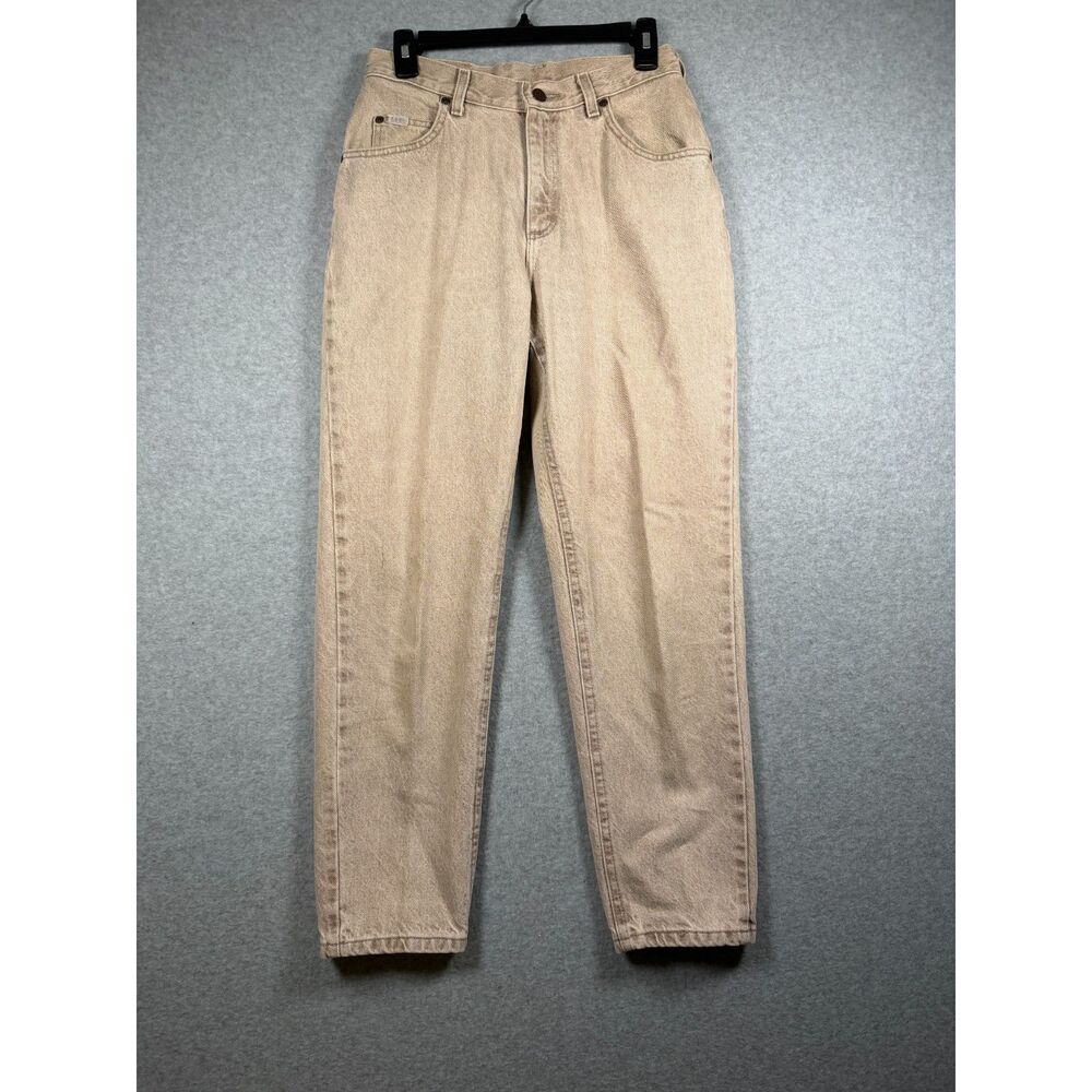 Vintage Lee Jeans Women's Size 6 28 Waist High Rise Tan Mom Jeans 3949